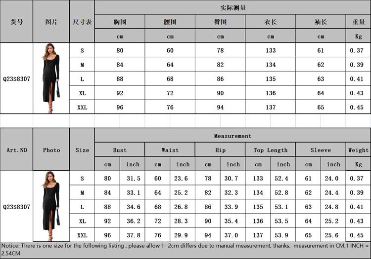 Dresses Women Slit Square Neck Sexy Dresses Women Lady Elegant