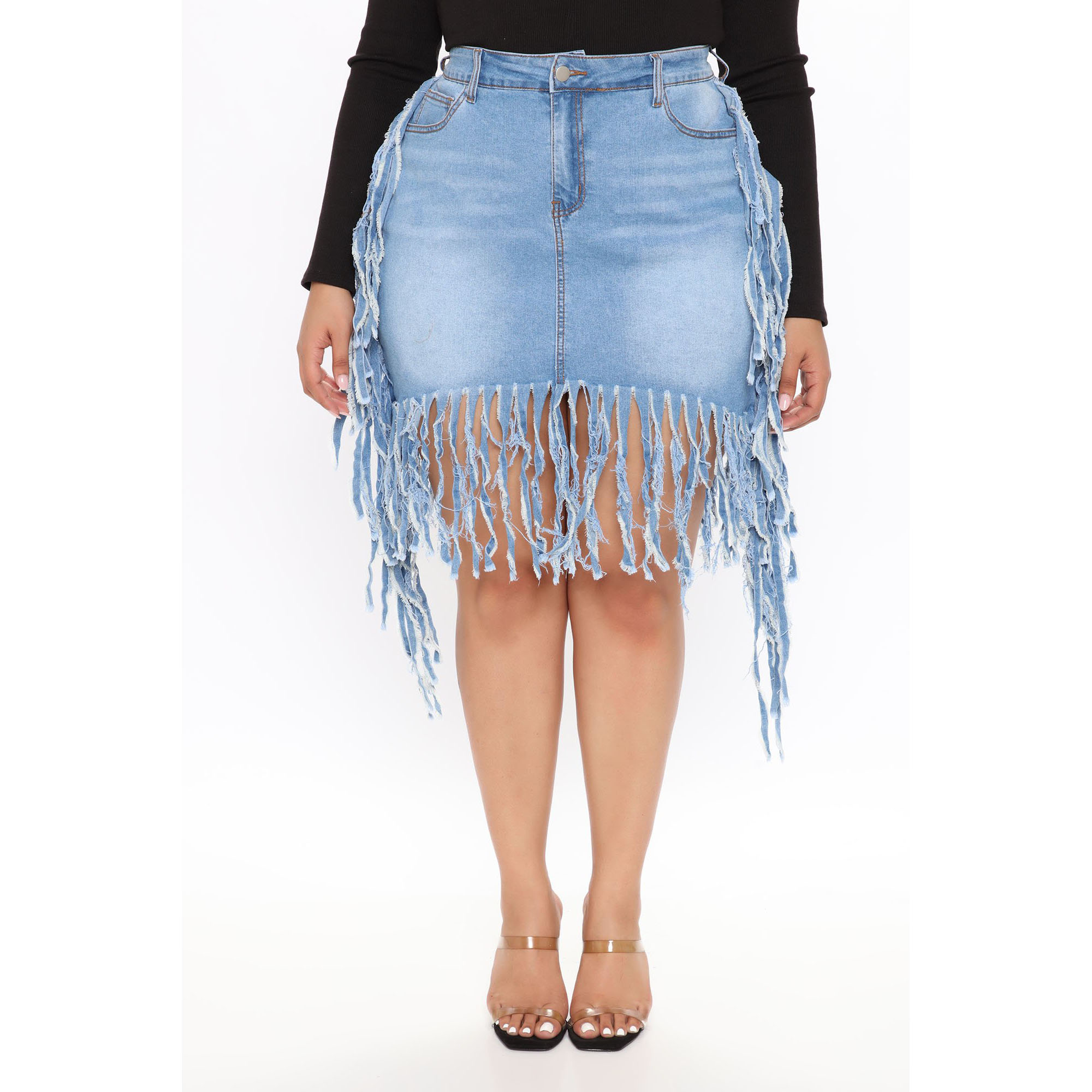 Sexy skirt denim casual skirt