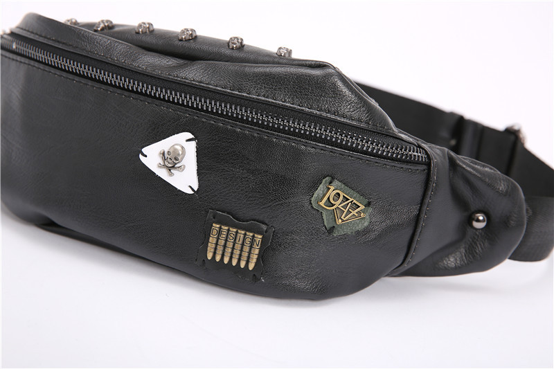 Men Bumbag Belt Bag Waist Pack Crossbody Bag Leather Shoulder Hip Chest Pouch Phone Purse