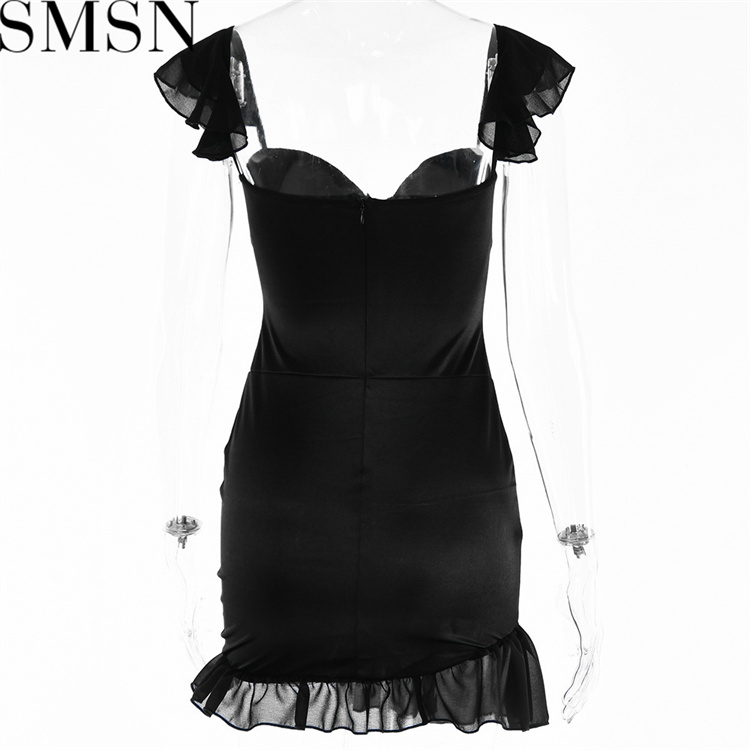Fashion women dress Sexy Backless Lotus Leaf Skirt off Neck Low Cut Sling Dress Autumn New