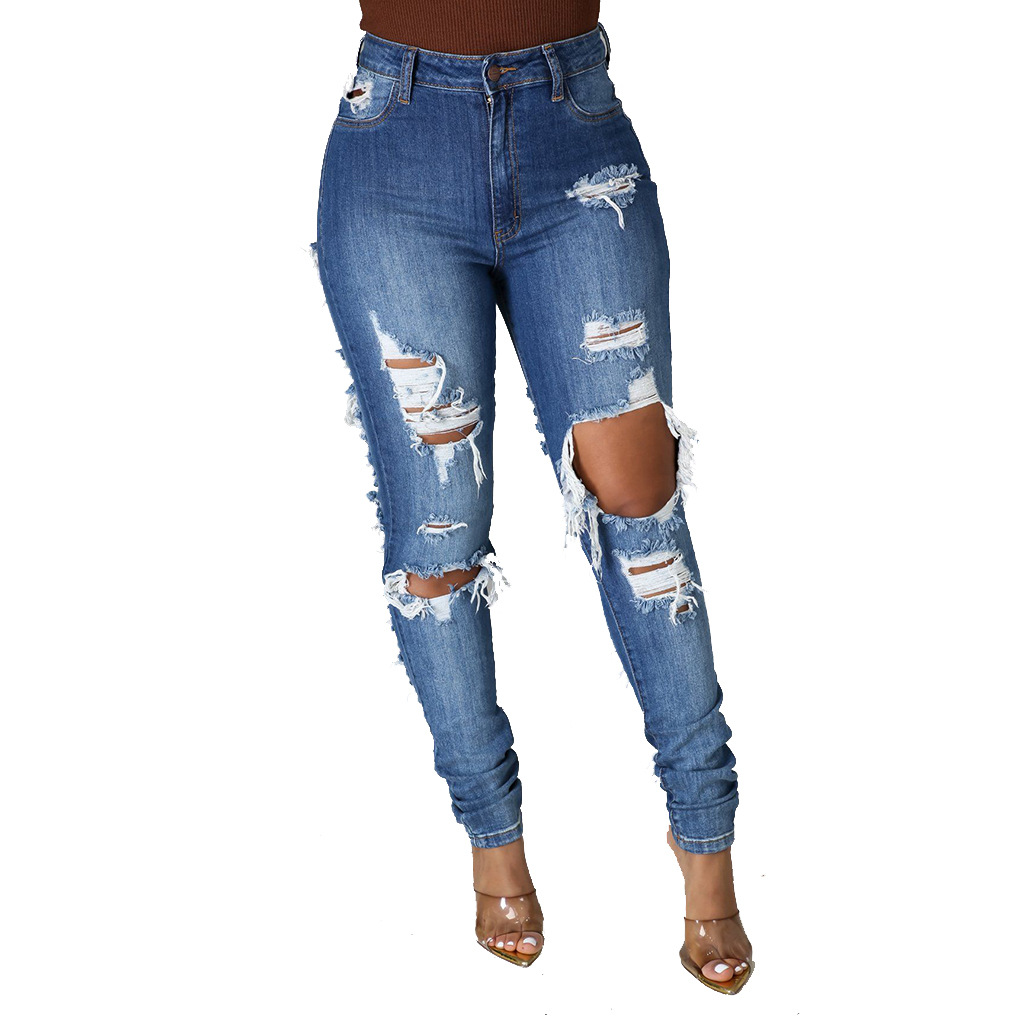 Fashionable high waist jeans Leggings