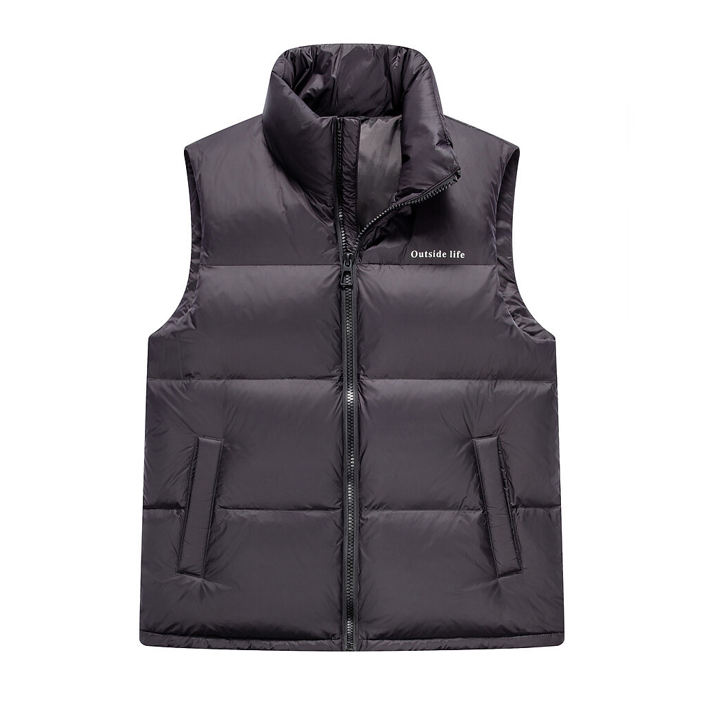 Women Men Down Vest Sleeveless Waistcoat Jacket Coat Winter Casual Parkas