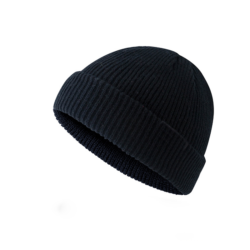 Men Women Beanie Hat Winter Wool Knitted Baggy Pull On Soft Caps