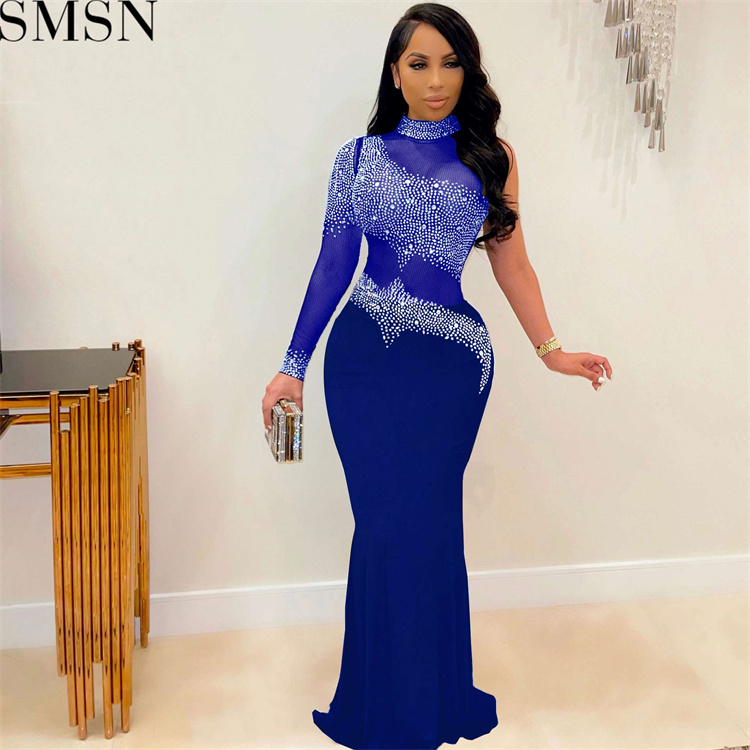 Evening Dresses 2022 Amazon Rhinestone Mesh Slim Fit Dress
