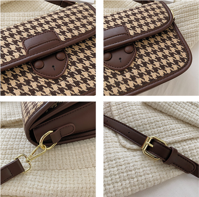 Women's Handbag 2022 Plaid Houndstooth