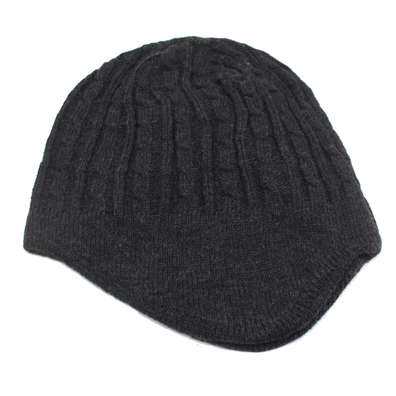 Men Women Beanie Hat Winter Wool Knitted Baggy Pull On Soft Caps