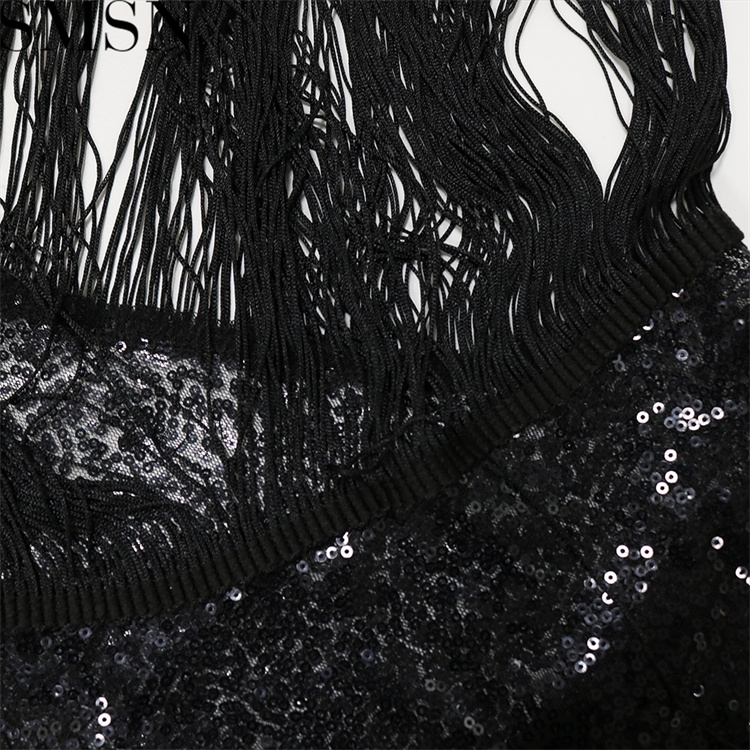 Plus size dress Amazon women fringe skirt dress irregular slit skirt