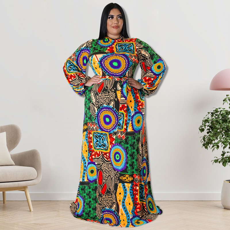 Plus Size Dress European and American fall women clothing wholesale supply rear zipper dress