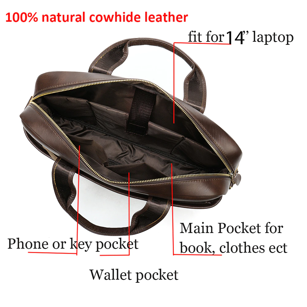 Men Messenger Shoulder Bag Leather Crossbody Sling Handbags Houlder Bag