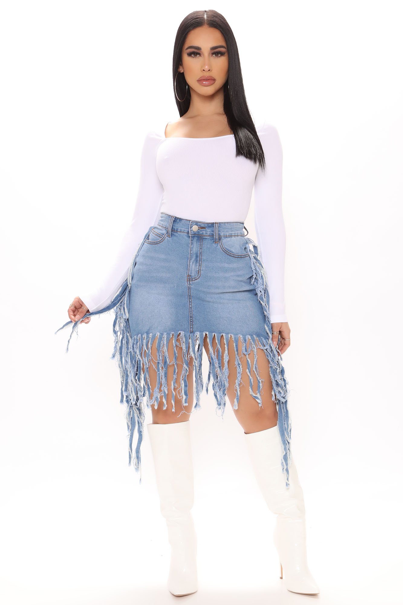 Sexy skirt denim casual skirt