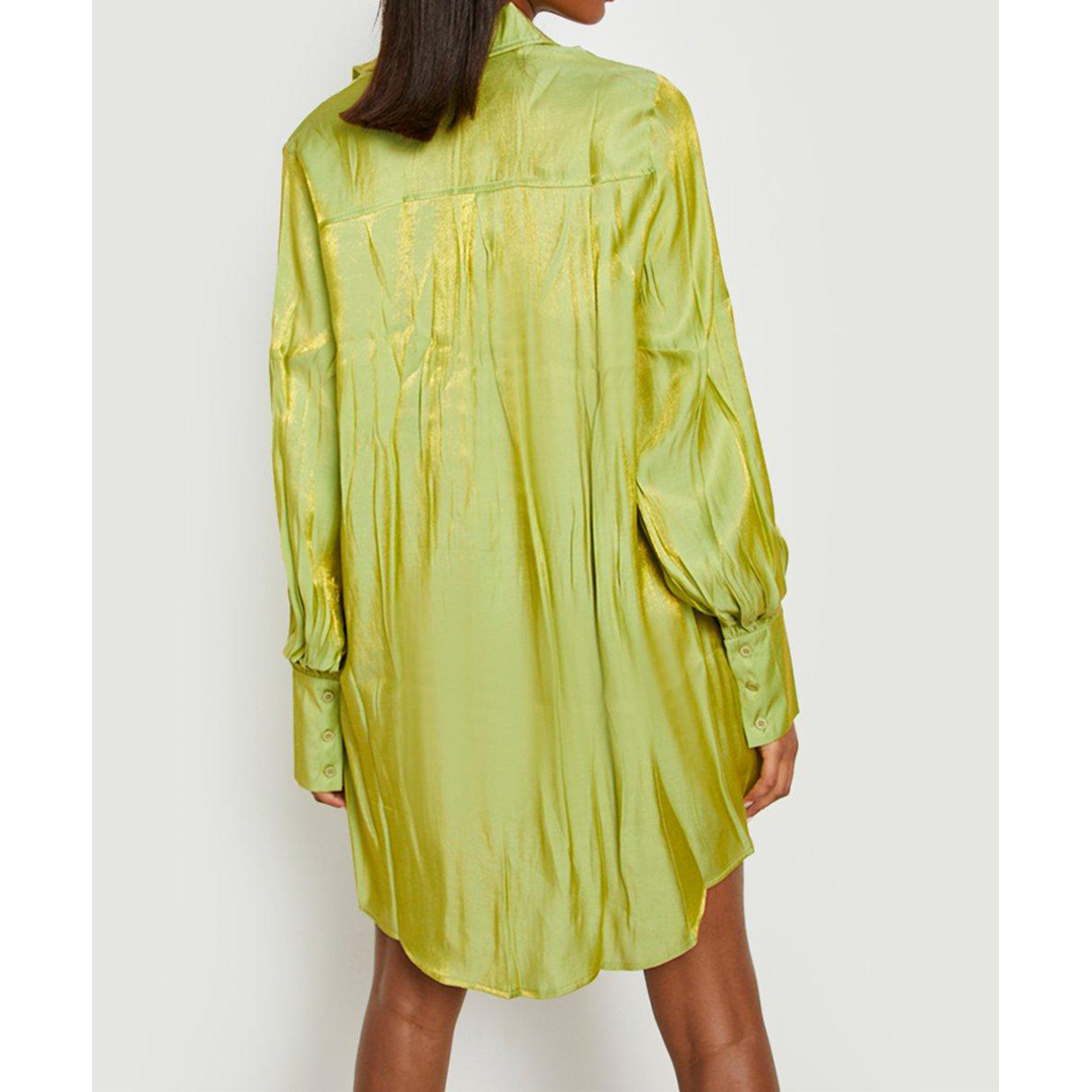 Solid Flash Comfortable Loose Fit Long Shirt Dress