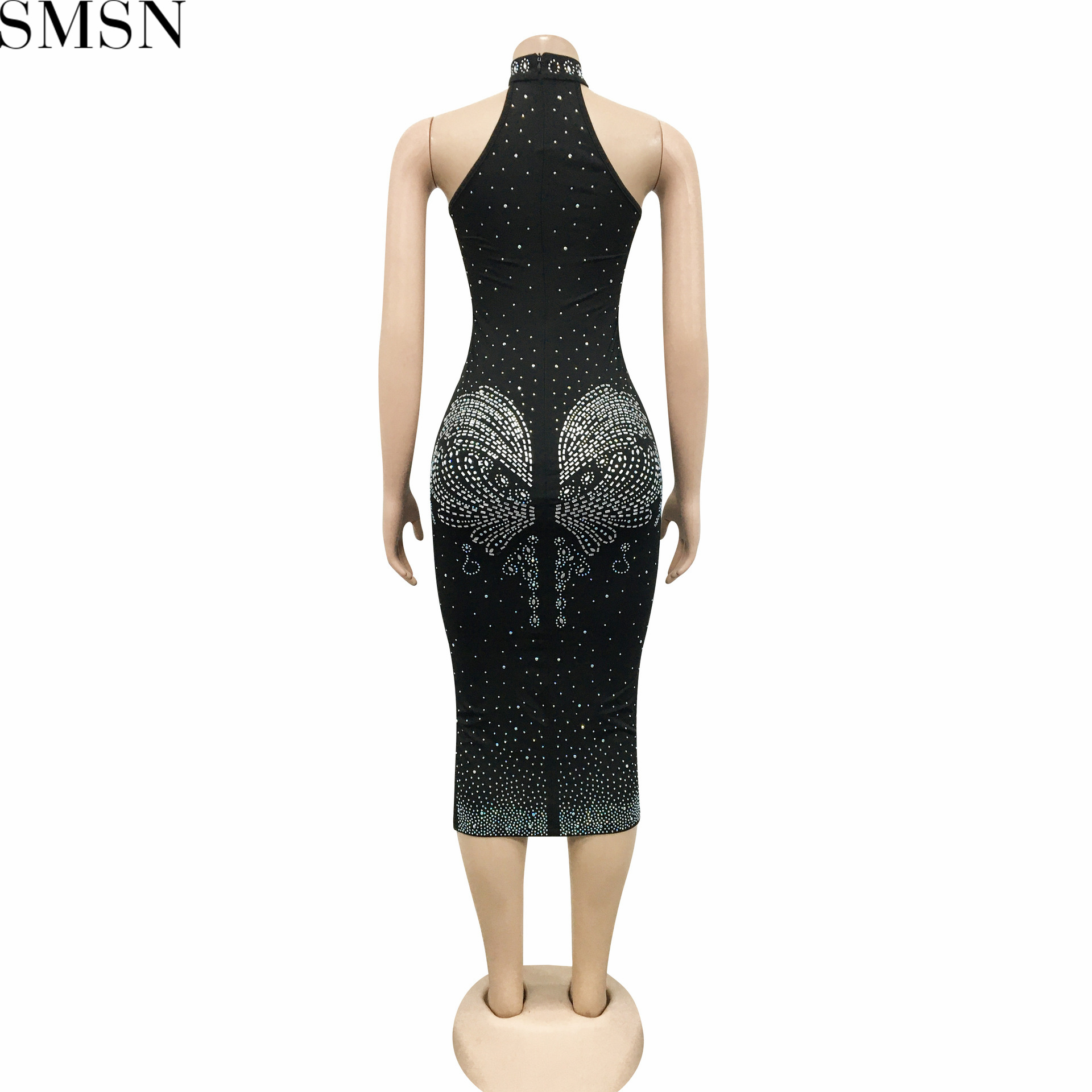 Plus Size Dress new nightclub sexy tight rhinestone dress women's clothing plus size casual dress
