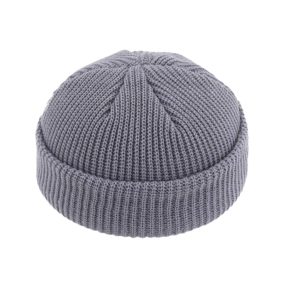 Men Women Beanie Hat Winter Wool Knitted Baggy Pull On Soft Caps