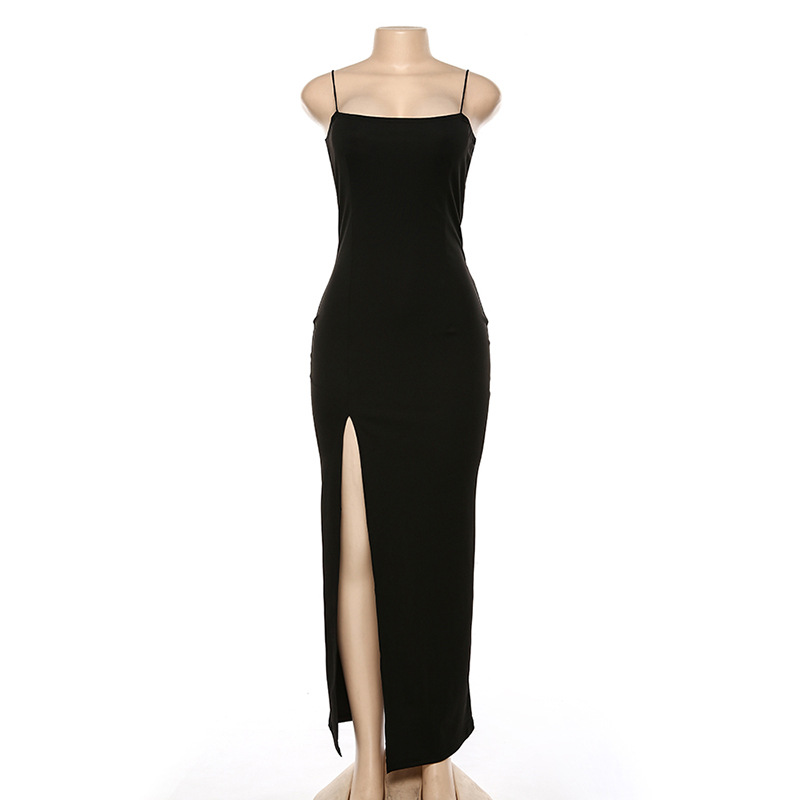 Slim Fit Open Back Sexy Split Dress For Women