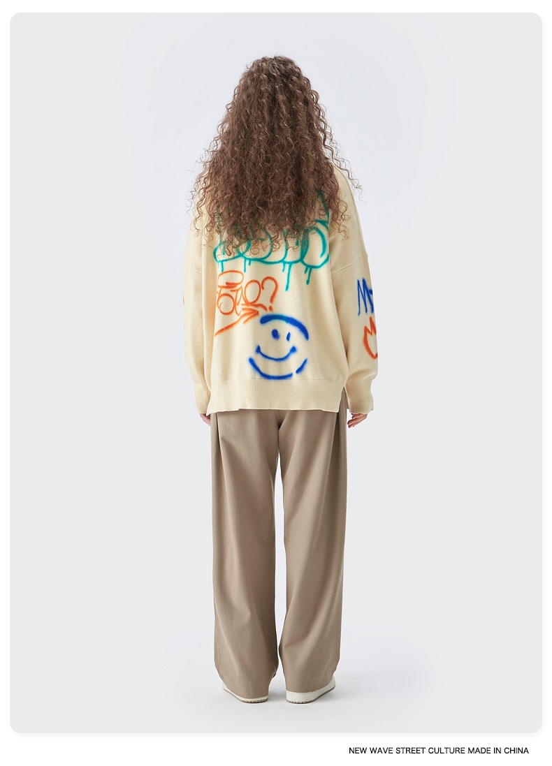 Men Women Knit Sweater Jumper Pullovers Cardigan Tops Unisex Sweatshirts