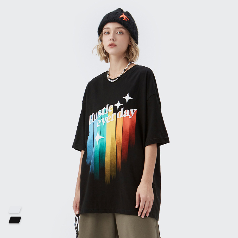 Summer Men Women Short Sleeve T-shirt Tee Pullover Tops Unisex Sweatshirt