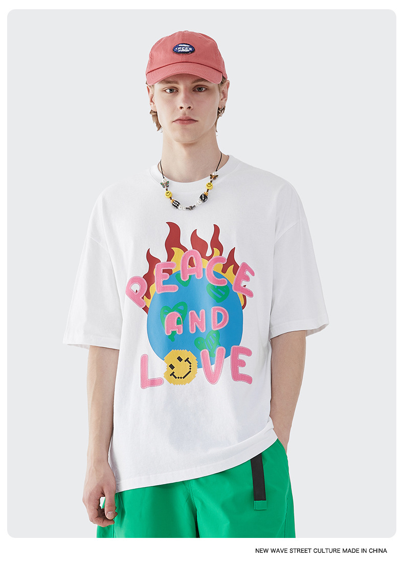 Summer Men Women Short Sleeve T-shirt Tee Pullover Tops Unisex Sweatshirt