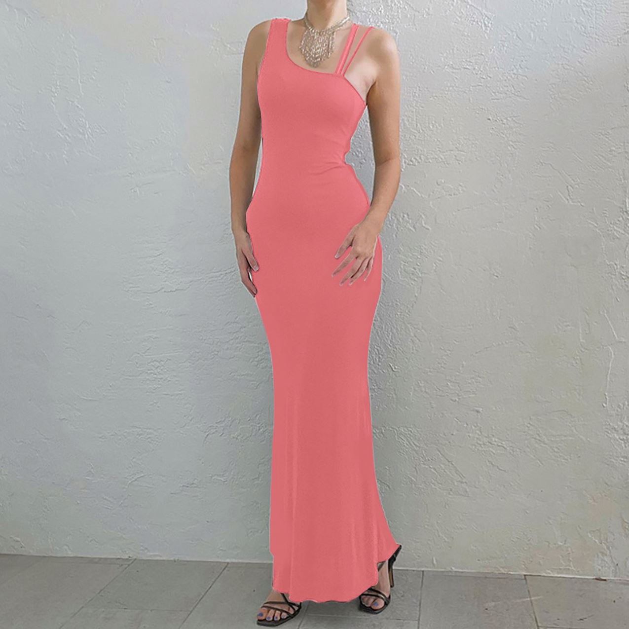 Amazon's new summer vest strap irregular buttock sexy casual dress