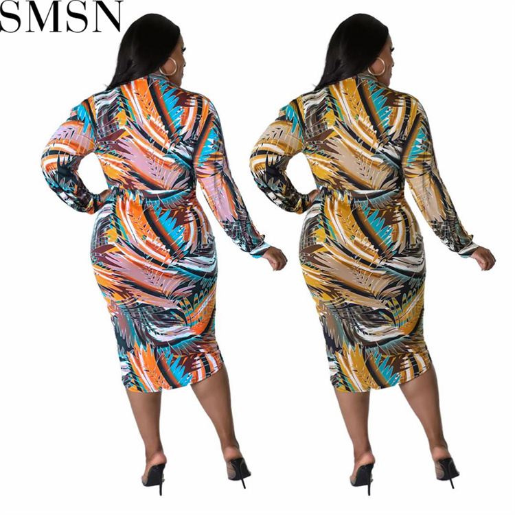 Plus Size Dress Amazon fashion v neck floral print slit pleated hollow sleeve dress