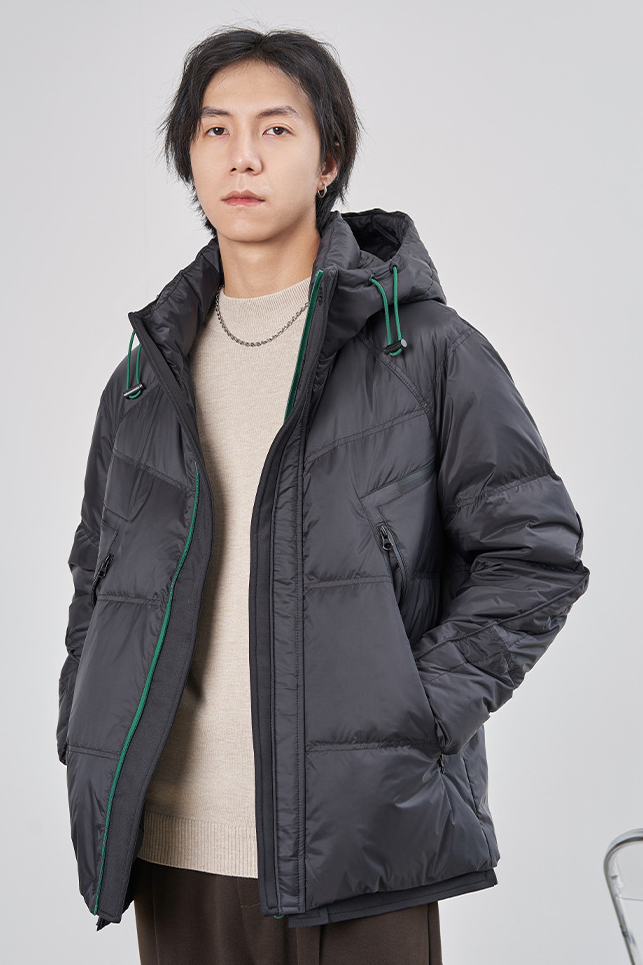 Women Men Down Jacket Hooded Coat Warm Winter Windproof Casual Parkas