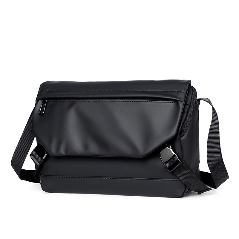 Men Messenger Shoulder Bag Leather Black Cloth Crossbody Sling Handbags Business Houlder Bag