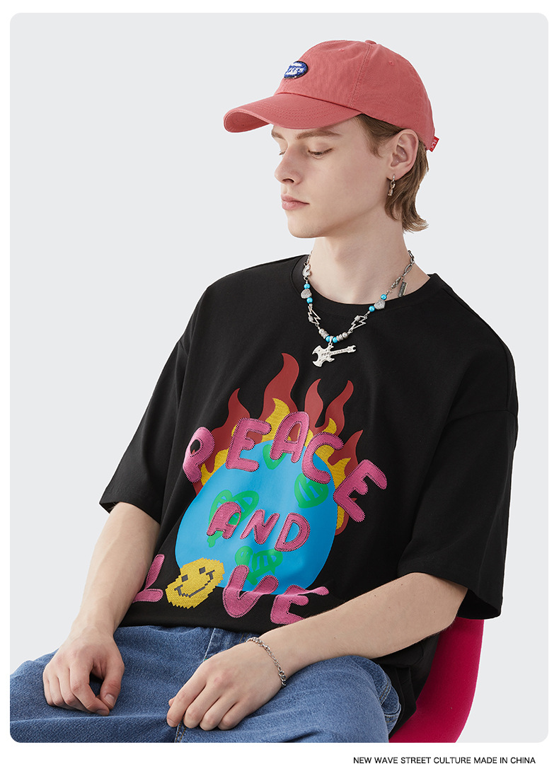 Summer Men Women Short Sleeve T-shirt Tee Pullover Tops Unisex Sweatshirt