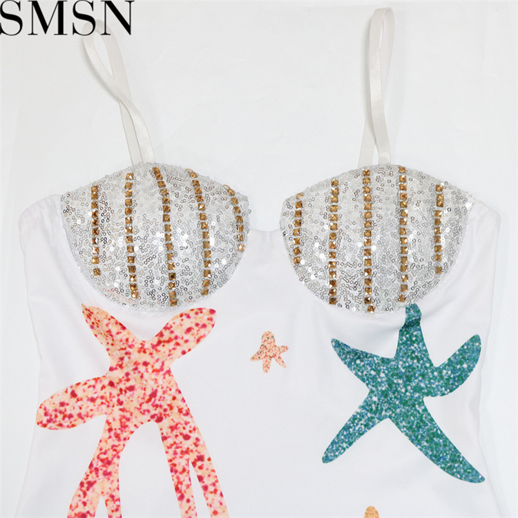 Plus Size Dress European and American sexy strap sequins lace bag buttock skirt