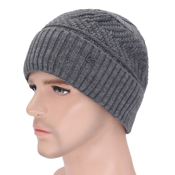 Men Women Beanie Hat Winter Wool Knitted Baggy Pull On Soft Caps