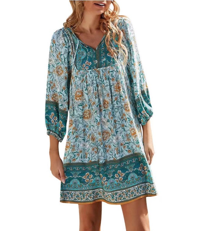 Bohemian Casual Vacation Style Dress For Women