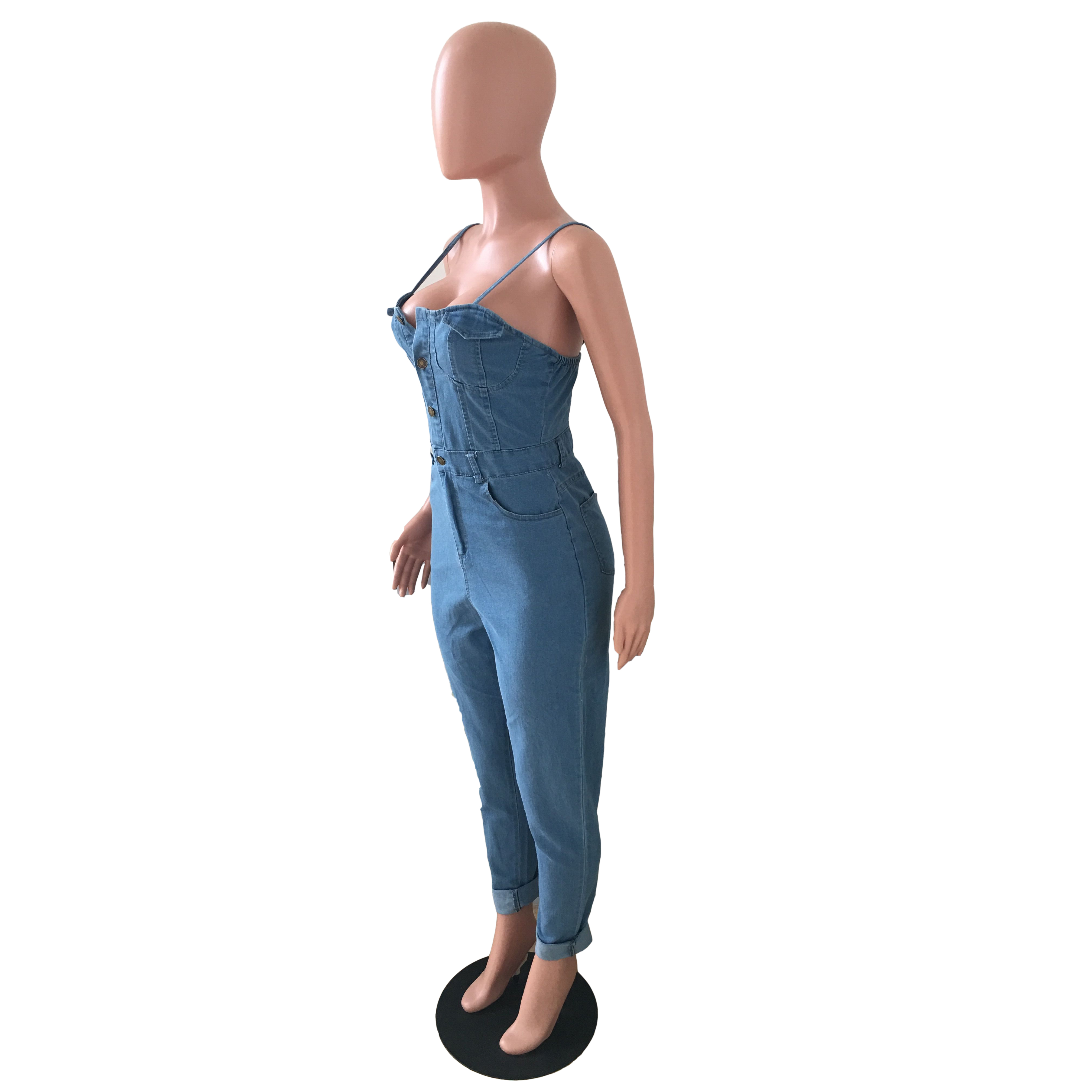 Fashion suspender jeans Jumpsuit