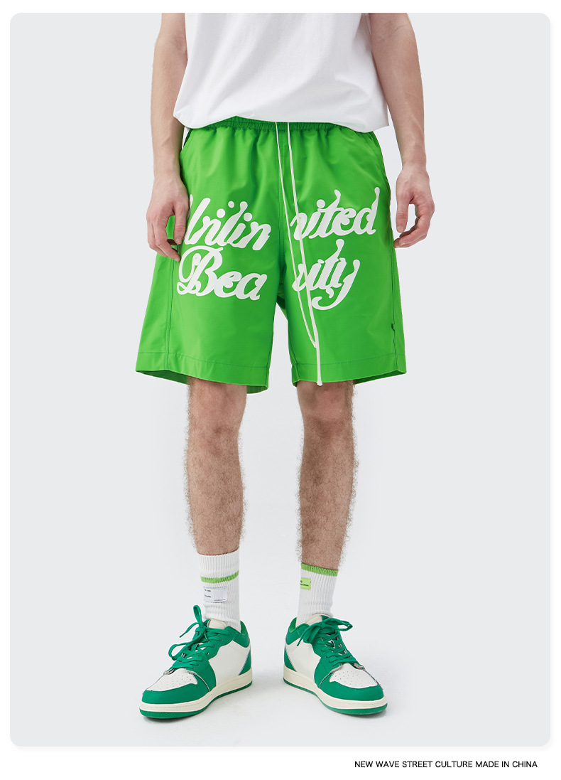 Men Boys Shorts Streetwear Bottoms Half Pants Sports Outfit Running Sweatsuit Trunks