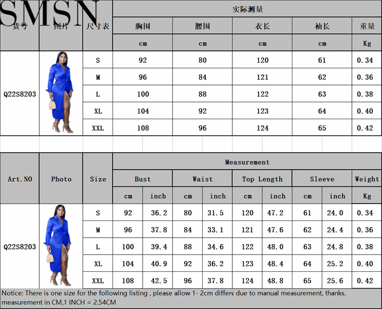 Plus Size Dress Amazon new autumn and winter blouse collar stretch satin wrap dress