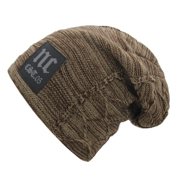 Men Women Beanie Hat Winter Wool Knitted Baggy Pull On Soft Caps
