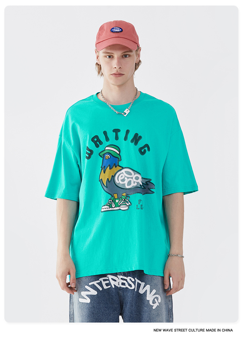 Summer Men Women Short Sleeve T-shirt Tee Pullover Tops Unisex Sweatshirt