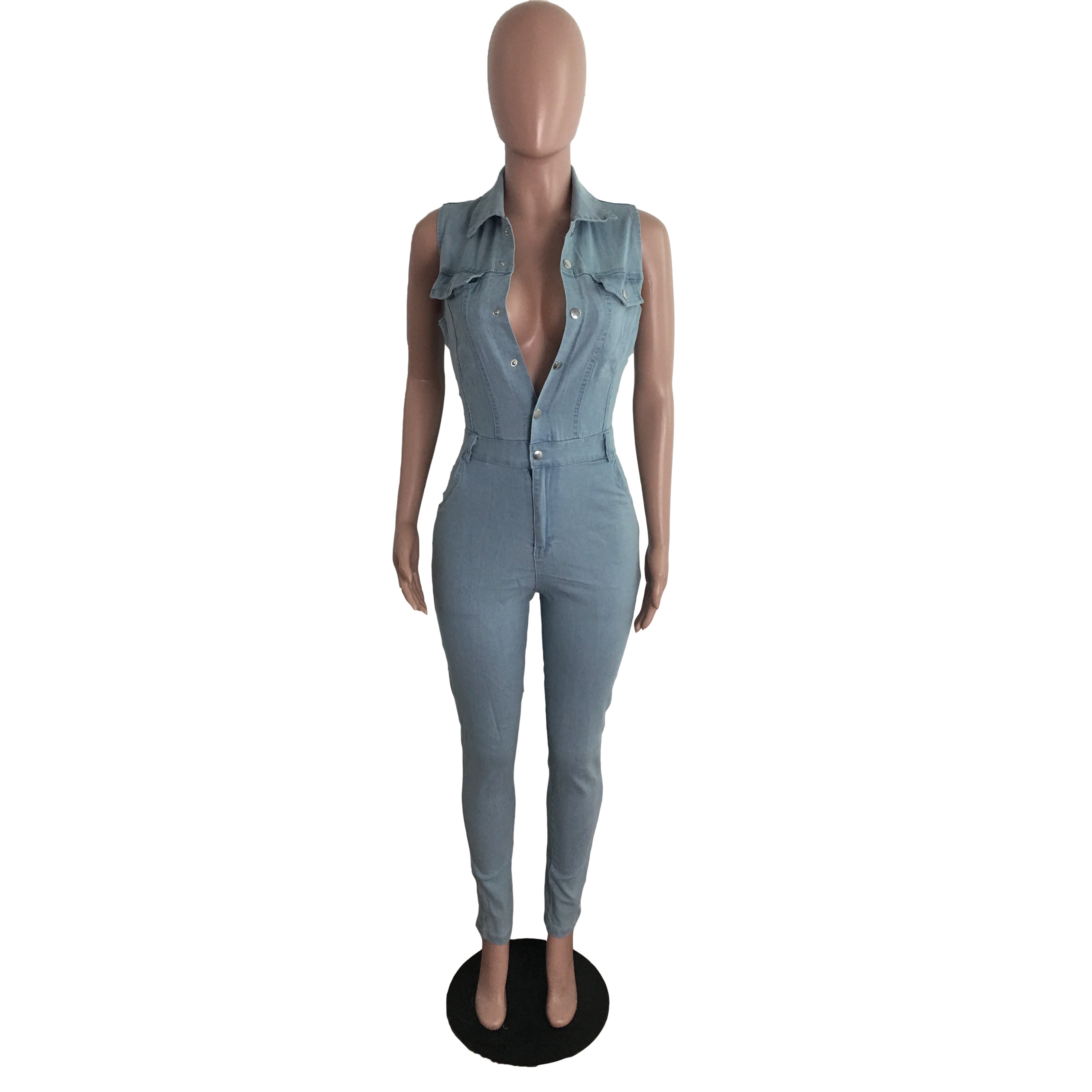 Fashionable slim sleeveless Jumpsuit