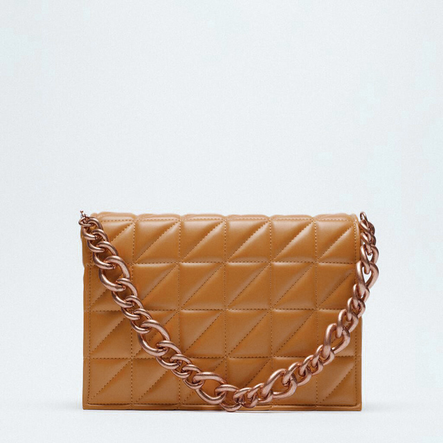 Women Quilted Leather Shoulder Bag Chain Flap Large Bag Tote Handbags