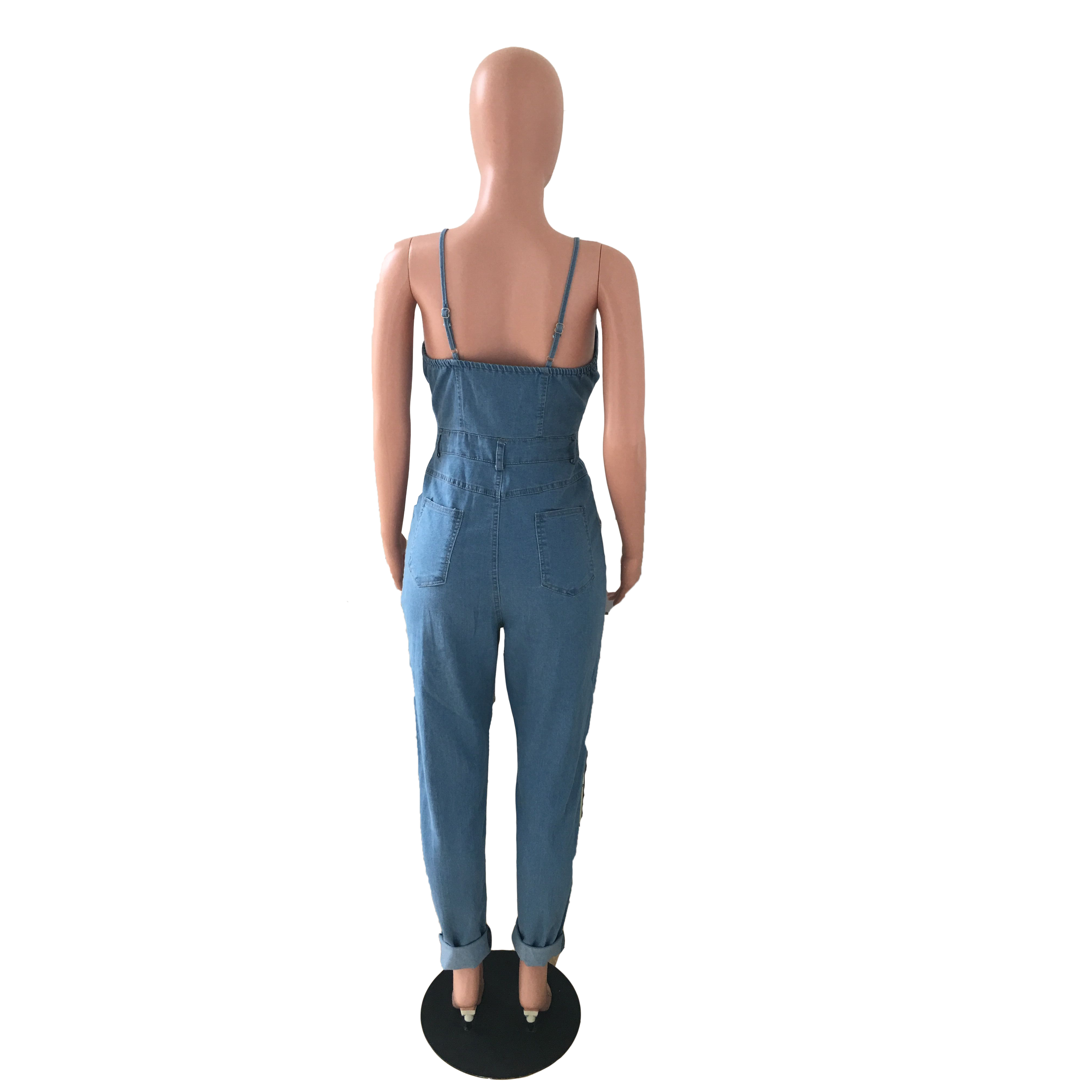 Fashion suspender jeans Jumpsuit
