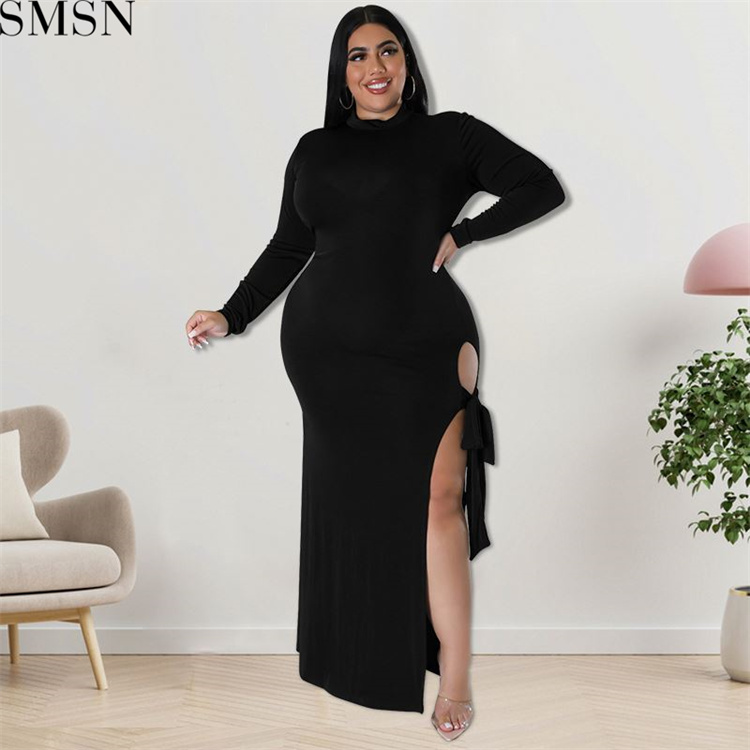 Plus Size Dress large size fall women clothing wholesale supply zipper band leg dress