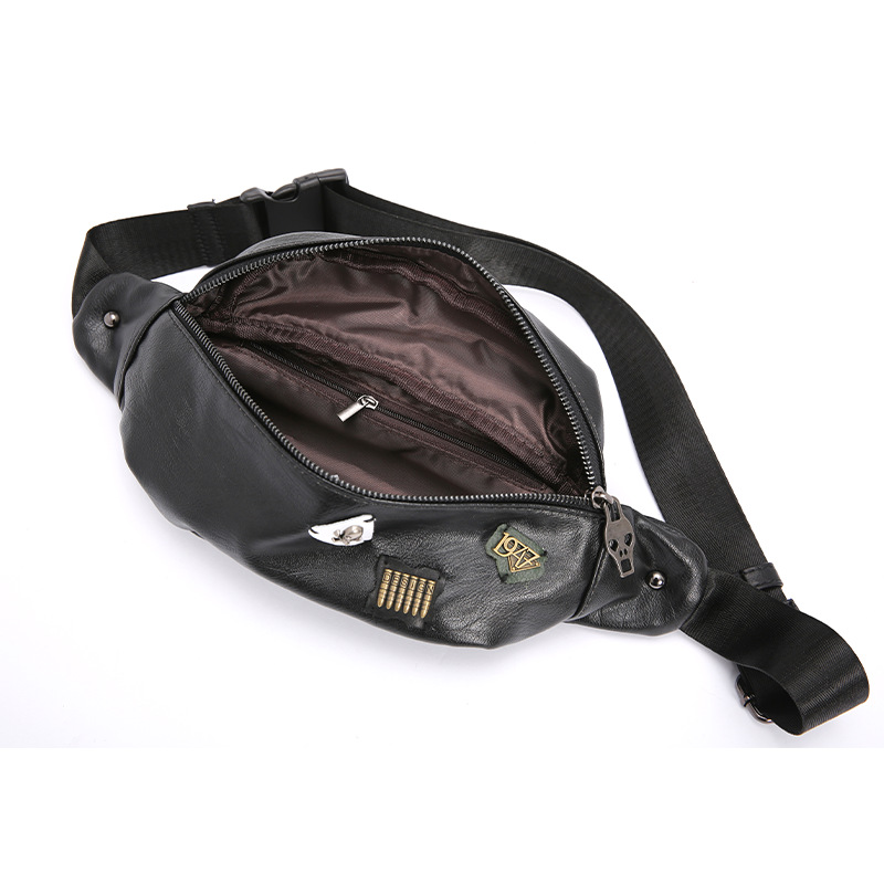 Men Bumbag Belt Bag Waist Pack Crossbody Bag Leather Shoulder Hip Chest Pouch Phone Purse