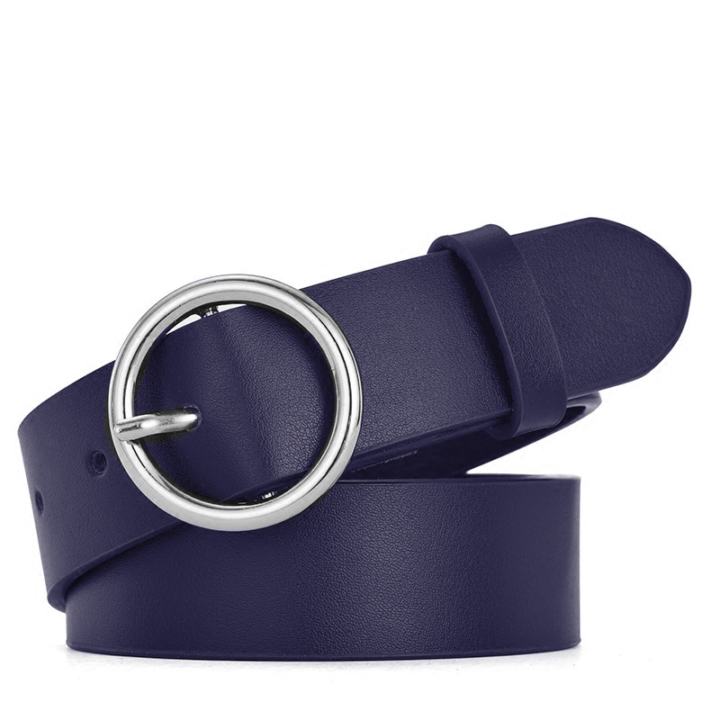 Women Men Belt 3.8 cm Cowhide Leather Buckle Belt Unisex