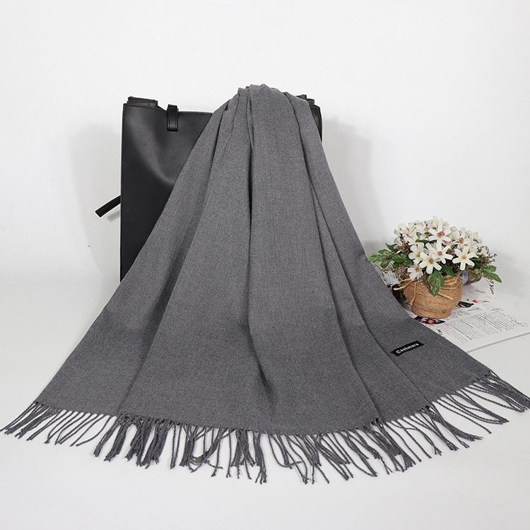 Women Men Logo Scarf Wool Cashmere Scarves Shawl Blanket Wrap Knit