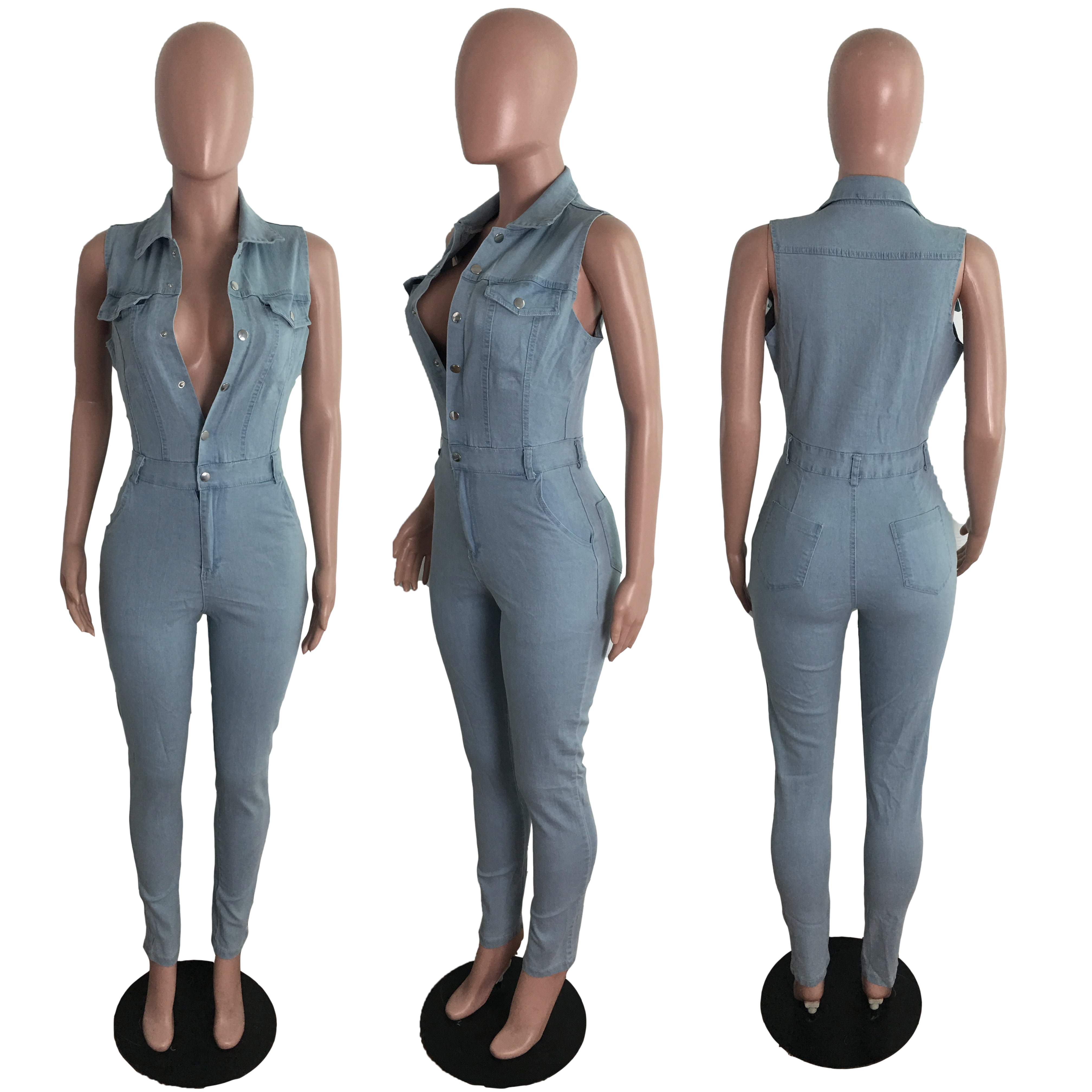 Fashionable slim sleeveless Jumpsuit