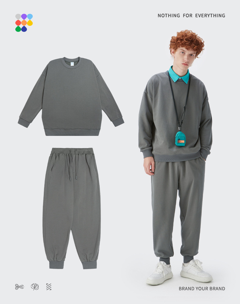Women Men Two Piece Tracksuit Suit Hoodie Hooded Sweatshirt Pant Set Sweatwear