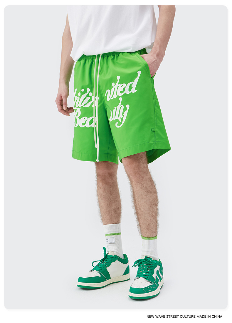 Men Boys Shorts Streetwear Bottoms Half Pants Sports Outfit Running Sweatsuit Trunks