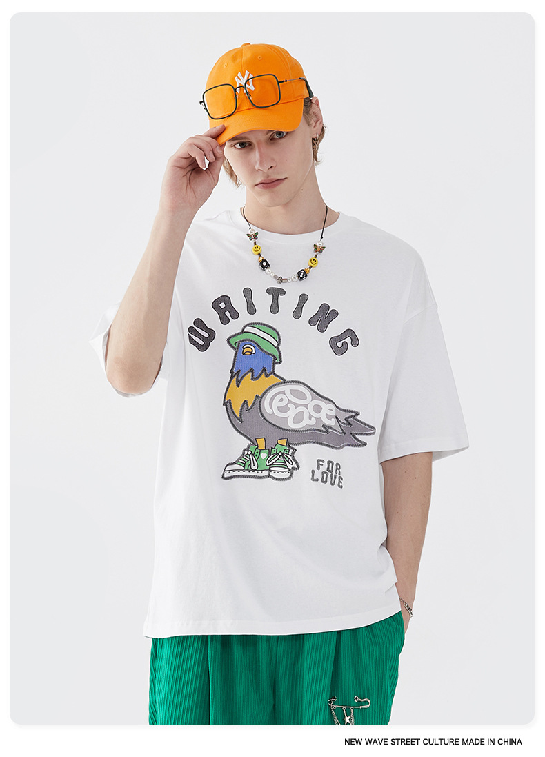 Summer Men Women Short Sleeve T-shirt Tee Pullover Tops Unisex Sweatshirt