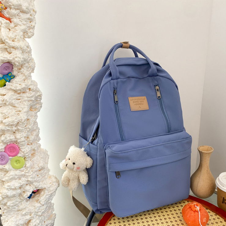 Multifunction Double Zipper Teenager Girls Laptop Backpack