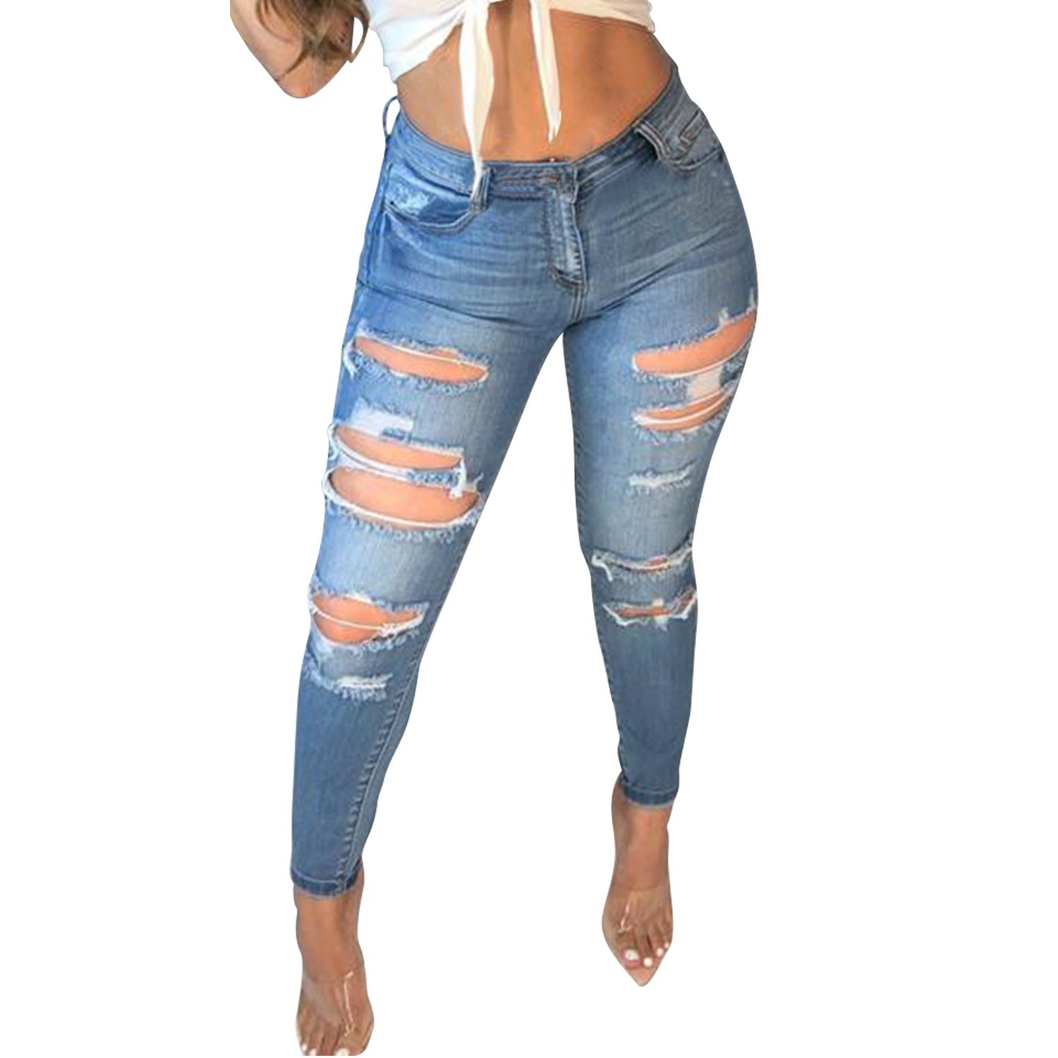 Fashion sexy jeans with holes