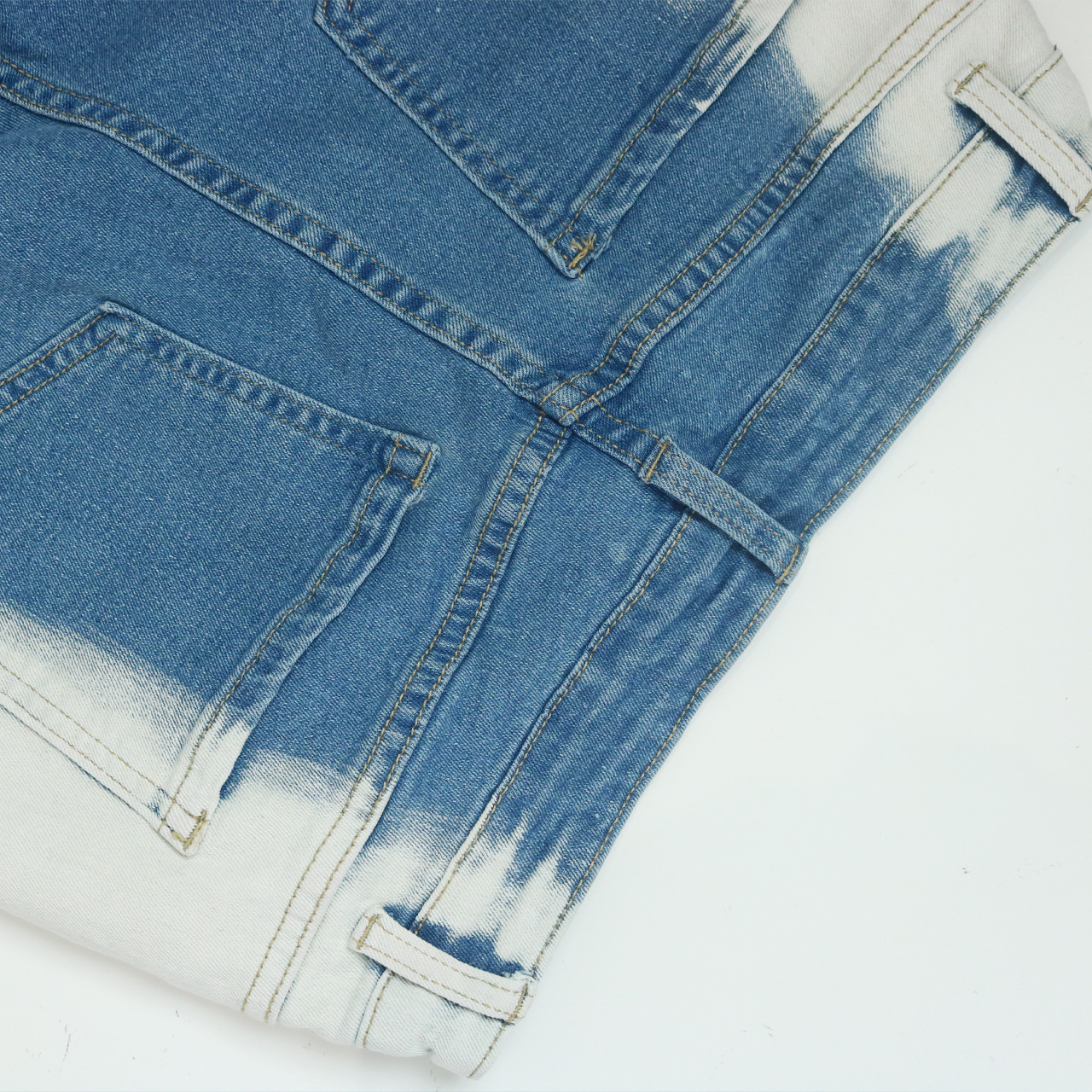 Stretch gradient color blocking micro flare buttocks sexy jeans