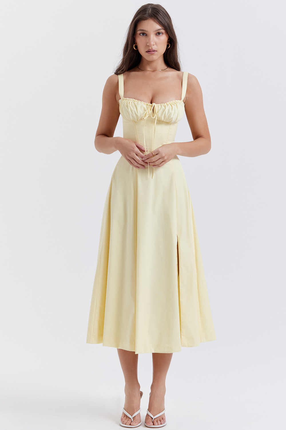 Elegant Floral Print Large Swing Dress