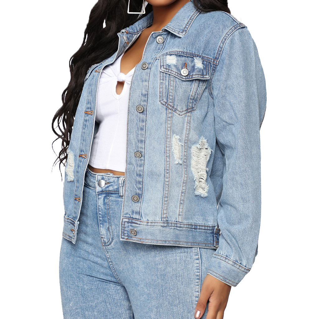 Casual fashion denim coat (coat only)